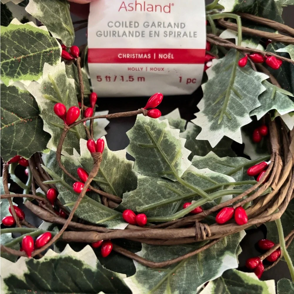 Ashland Holiday Garland with Green and Red Accents